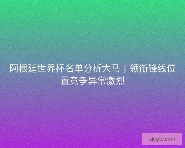 阿根廷世界杯名单分析大马丁领衔锋线位置竞争异常激烈