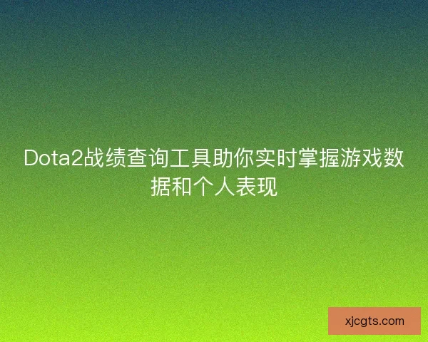 Dota2战绩查询工具助你实时掌握游戏数据和个人表现